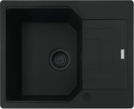 Мойка кухонная Franke Urban, фрагранит, прямоугольник, с крылом, 620х500х220мм, чаша – 1, врезная, оборотная, UBG 611-62, Черный матовый