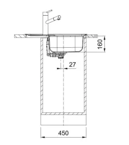 Мойка кухонная Franke Spark, нерж.Сталь, прямоугольник, с крылом, 620х500х160мм, чаша - 1, накладная, SKL 611-62, нерж декор №4