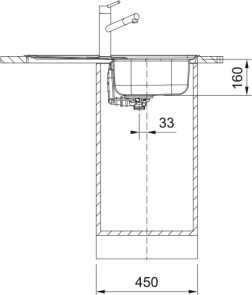Мойка кухонная Franke Spark, нерж.Сталь, прямоугольник, с крылом, 780х500х340мм, чаша - 1, врезная, SKL 611-78, нерж декор №4