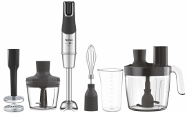 Блендер Tefal погружной Infiny Force Pro, 1200Вт, 9в1, чаша-800мл, чоппер-500мл, спиралайзер, турборежим, черный