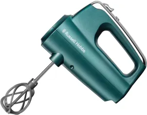 Миксер Russell Hobbs ручной Turquoise, 350Вт, насадки-4, турборежим, бирюзовый №1