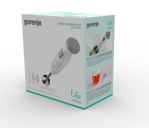 Блендер Gorenje заглибний 800Вт, 4в1, чаша-500мл, подрібнювач, білий №6