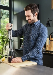 Блендер Tefal заглибний Infiny Force Pro, 1200Вт, 9в1, чаша-800мл, чопер-500мл, спіралайзер, турборежим, чорний №8