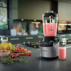 Блендер PHILIPS стационарный 1500Вт, чаша-2000мл, стекло, черный №3