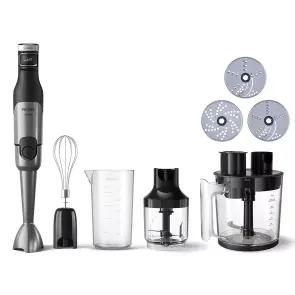 Блендер Philips погружной Series 5000, 1200Вт, 5в1, чоппер, терки, черный №2