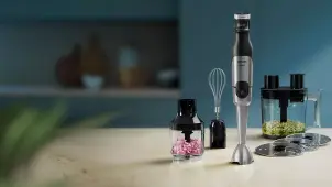 Блендер Philips погружной Series 5000, 1200Вт, 5в1, чоппер, терки, черный №9