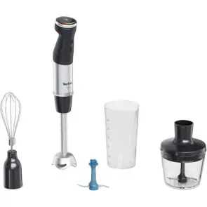 Блендер Tefal погружной Quickchef+ 1000Вт, 3в1, чаша-800мл, чоппер-500мл, турборежим, серебристо-черный №3