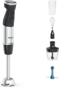 Блендер Tefal погружной Quickchef+ 1000Вт, 3в1, чаша-800мл, чоппер-500мл, турборежим, серебристо-черный №4