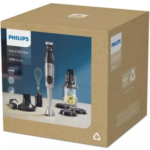 Блендер Philips погружной Series 5000, 1200Вт, 4в1, чоппер XL, спиралайзер, черный №10
