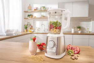 Блендер Gorenje стационарный 1400Вт, чаша-1750мл, стекло, белый №4