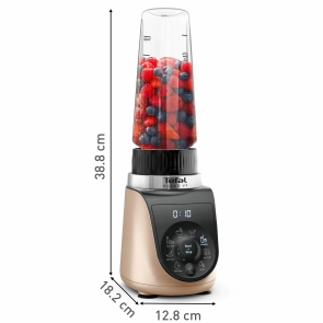 Блендер Tefal стаціонарний Blend UP, 1000Вт, чаша-700мл, тритан, чорно-золотистий №4