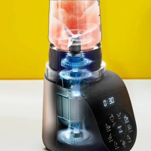 Блендер Tefal стаціонарний Blend UP, 1000Вт, чаша-700мл, тритан, чорно-золотистий №6