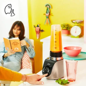 Блендер Tefal стаціонарний Blend UP, 1000Вт, чаша-700мл, тритан, чорно-золотистий №7