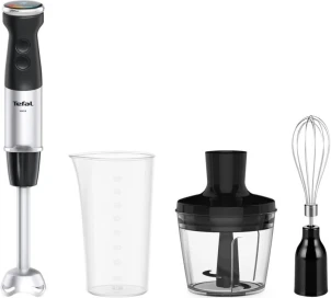 Блендер Tefal заглибний Quickchef+ 1000Вт, 3в1, чаша-800мл, чопер-500мл, турборежим, сріблясто-чорний №1