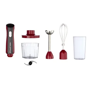 Блендер Russell Hobbs погружной Desire Red, 500Вт, чаша-500мл, венчик, мини-изд., красный №3