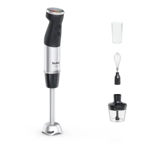 Блендер Tefal заглибний Quickchef+ 1000Вт, 3в1, чаша-800мл, чопер-500мл, турборежим, сріблясто-чорний №6