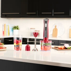 Блендер Russell Hobbs погружной Desire Red, 500Вт, чаша-500мл, венчик, мини-изд., красный №7