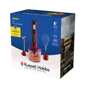 Блендер Russell Hobbs погружной Desire Red, 500Вт, чаша-500мл, венчик, мини-изд., красный №8