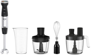 Блендер Tefal заглибний Quickchef+, 1000Вт, 4в1, чаша-800мл, чопер-500мл, кухонний комбайн 5в1, турборежим, сіро-чорний №3
