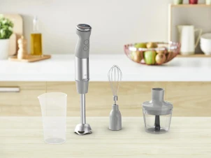 Блендер Tefal погружной Quickchef+ 1000Вт, 3в1, чаша-800мл, чоппер-500мл, турборежим, серебристо-серый №3