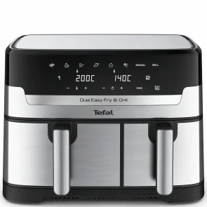 Мультипечь Tefal Dual EasyFry&Grill AirFryer, 2700Вт, чаша-5.2+3.1л, сенсорное управл., 2 чаши, гриль, пластик, серо-черный №2