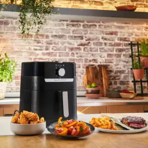 Мультипечь Tefal AirFry&Grill, 1550Вт, чаша-4.2л, электронное управл., пластик, черный №3