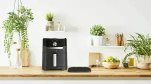 Мультипечь Tefal AirFry&Grill, 1550Вт, чаша-4.2л, электронное управл., пластик, черный №4