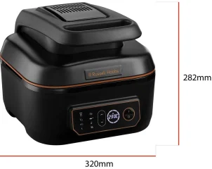 Мультипечь Russell Hobbs SatisFry Air&Grill, 1745Вт, чаша-5.5л, сенсорное управл., алюминий/пластик, черно-оранжевый №8