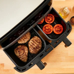 Мультипечь Tefal Dual EasyFry&Grill AirFryer, 2700Вт, чаша-5.2+3.1л, сенсорное управл., 2 чаши, гриль, пластик, серо-черный №7