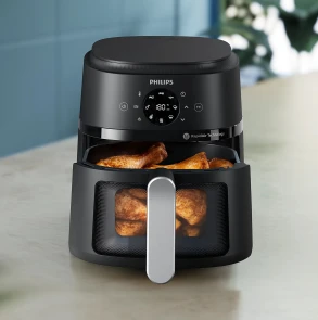Мультипечь Philips Ovi digital, 1500Вт, чаша-4.2л, сенсорное управление, 13 авто. программ, окошко, пластик, черный №7