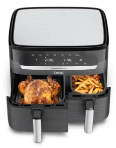 Мультипіч Tefal Dual EasyFry&Grill AirFryer, 2700Вт, чаша-5.2+3.1л, сенсорне керув., 2 чаши, гриль, пластик, чорний №3