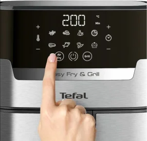 Мультипечь Tefal EasyFry&Grill Precision, 1550Вт, чаша-4.2л, сенсорное управл., пластик, серый №10