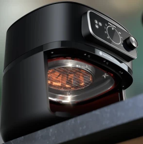Мультипіч Philips Ovi Combi Connected, 2200Вт, чаша-8.3л, механічне керув., 22 авто. програм, пластик, чорний №5