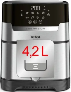 Мультипечь Tefal EasyFry&Grill Precision, 1550Вт, чаша-4.2л, сенсорное управл., пластик, серый №11