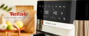 Мультипечь Tefal Dual EasyFry&Grill AirFryer, 2700Вт, чаша-5.2+3.1л, сенсорное управл., 2 чаши, гриль, пластик, серо-черный №11