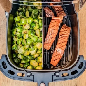 Мультипіч Tefal Dual EasyFry&Grill AirFryer, 2700Вт, чаша-5.2+3.1л, сенсорне керув., 2 чаши, гриль, пластик, чорний №5