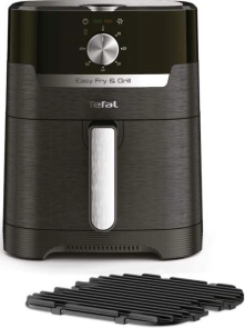 Мультипечь Tefal AirFry&Grill, 1550Вт, чаша-4.2л, электронное управл., пластик, черный №11
