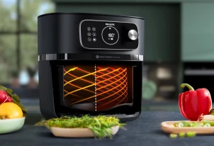 Мультипіч Philips Ovi Combi Connected, 2200Вт, чаша-8.3л, механічне керув., 22 авто. програм, пластик, чорний №7