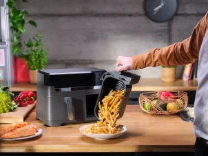 Мультипіч Tefal Dual EasyFry&Grill AirFryer, 2700Вт, чаша-5.2+3.1л, сенсорне керув., 2 чаши, гриль, пластик, чорний №9