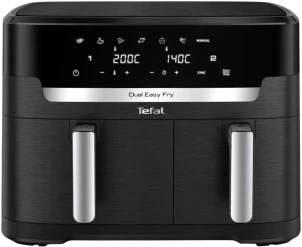 Мультипіч Tefal Dual Easy Fry XXL, 2700Вт, чаша-6.5+4.5л, сенсорне керув., 2 чаши, гриль, пластик, чорний №1