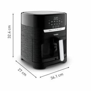 Мультипечь Tefal Easy Fry&Grill Vision Window, 1550Вт, чаша-4.2л, сенсорное управл., 10 программ, с окошком, пластик, черный №4