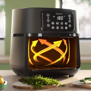 Мультипіч Philips Ovi Connected XXL 2000Вт, чаша-7.2л, сенсорне управл., 8 авто. програм, пластик, чорний №4