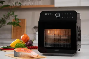 Мультипечь Ardesto, 2250Вт, объем-15л, сенсорное управление, функция приготовления на пару, 40-220°C, металл/пластик, бело-черный №8