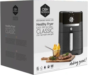 Мультипіч OBH Nordica EasyFry&Grill, 1550Вт, чаша-4.2л, механічне керув., від 40°C до 200°C, пластик, чорний №6