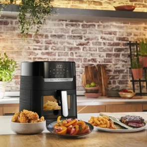 Мультипечь Tefal Easy Fry&Grill Vision Window, 1550Вт, чаша-4.2л, сенсорное управл., 10 программ, с окошком, пластик, черный №8