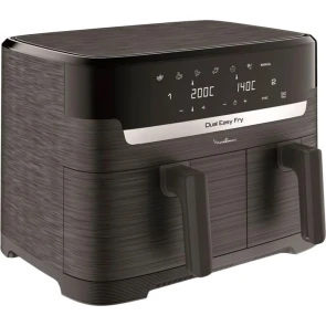 Мультипіч Moulinex Dual Easy Fry, 2700Вт, чаша-5.2+3.1л, сенсорне керув., 2 чаши, гриль, пластик, темно-сірий №3