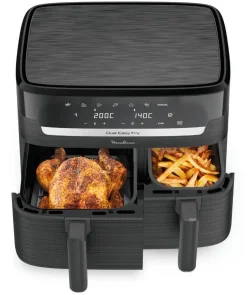 Мультипіч Moulinex Dual Easy Fry, 2700Вт, чаша-5.2+3.1л, сенсорне керув., 2 чаши, гриль, пластик, темно-сірий №4