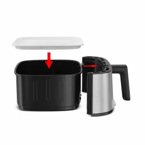 Мультипіч Tefal Easy Fry Silence, 1670Вт, чаша-5л, сенсорне керув., 10 програм, пластик, нерж. сталь-чорний №4