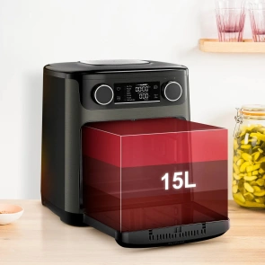 Мультипіч Tefal Easy Fry Multifunctional, 1800Вт, механічне керув., 9 програм, пластик, чорний №7