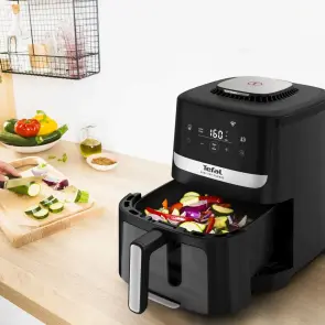 Мультипечь Tefal Easy Fry Silence Vision, 1670Вт, чаша-5л, сенсорное управл., 10 программ, с окошком, пластик, черный №5